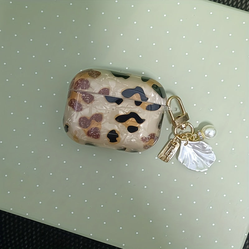 Stylish Leopard Print Earphone Sleeve with Hanging Chain - Perfect for Airpod1/2!