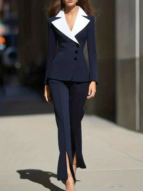 Women's Autumn Collar Suit Set