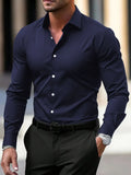 Men's Long Sleeve Business Formal Wear Slim Fit Shirt