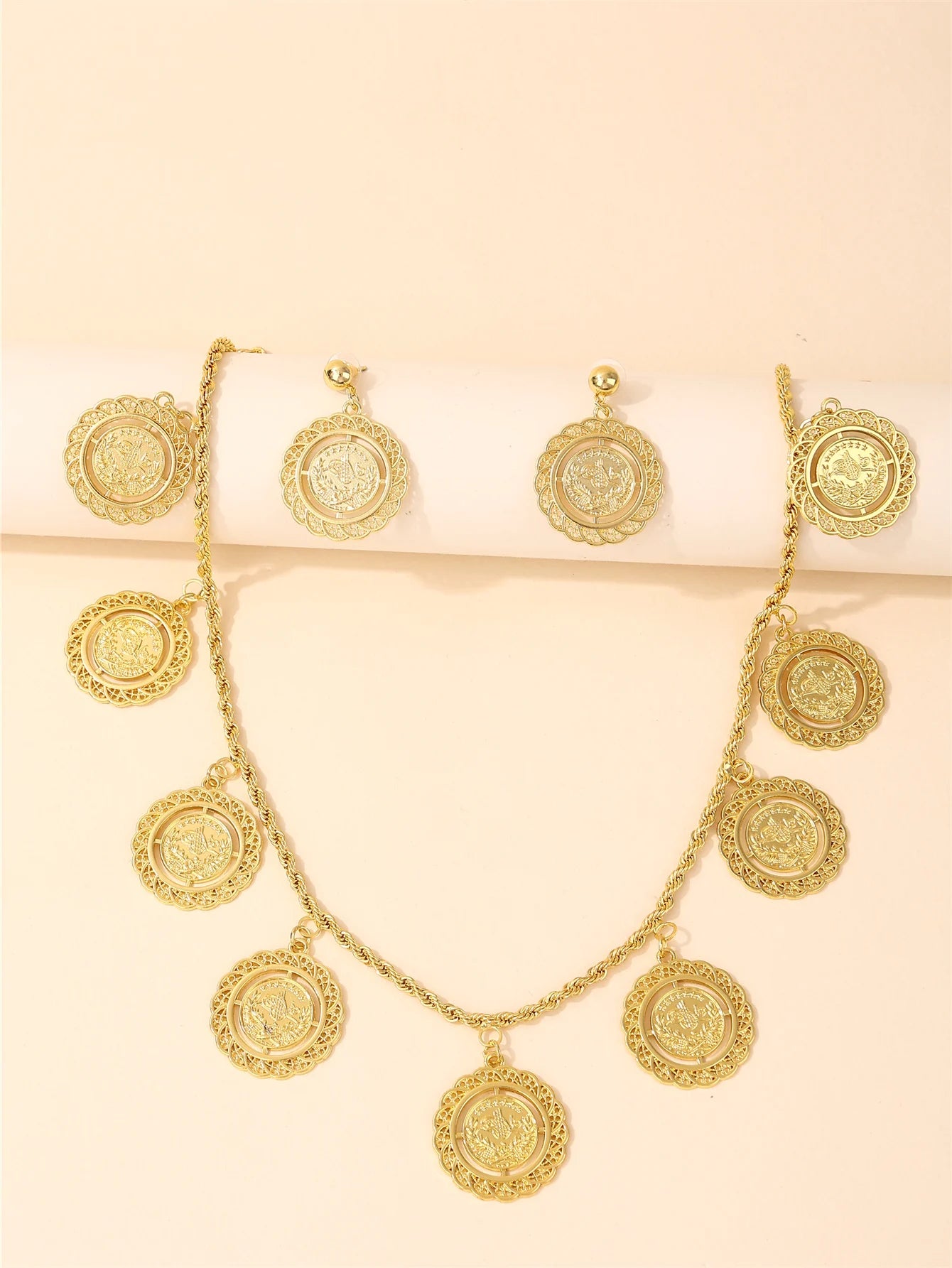 1 Set Simple, Fashionable & Luxurious Women's Jewelry Set (Necklace & Earrings), For Wedding, Party, Gala & Festival Accessories