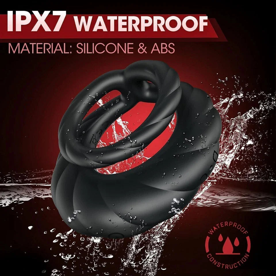 Double Vibrator Penis Cock Ring for Longer Harder Stronger Couples Men Sex Toys