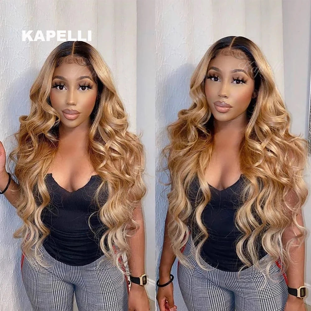 Honey Blonde Bundles Human Hair Body Wave Human Hair Bundles Remy Brazilian Human Hair Weave Extentions 1/3/4 pcs Bundle Deals