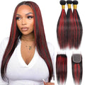 Human Hair Bundles with Closure 12A Straight Bundles Human Hair With Closure 100% Unprocessed Burmese Virgin Raw Hair Bundles