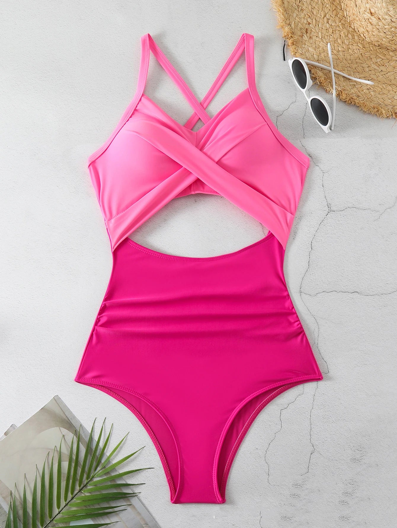Sexy High-Waist One-Piece Swimsuit Women's Bikini Cross-Border Swimwear Sensual Full-Body Coverage Sporty Chic Design