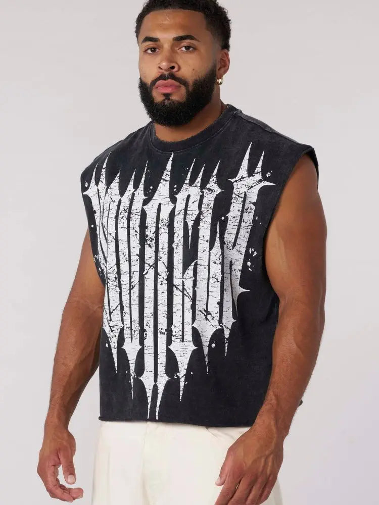 Men's Brand Summer Gym Cotton Tank Top Sleeveless Shirt Man Bodybuilding Clothing Casual Fitness Workout Running Vest Sportswear