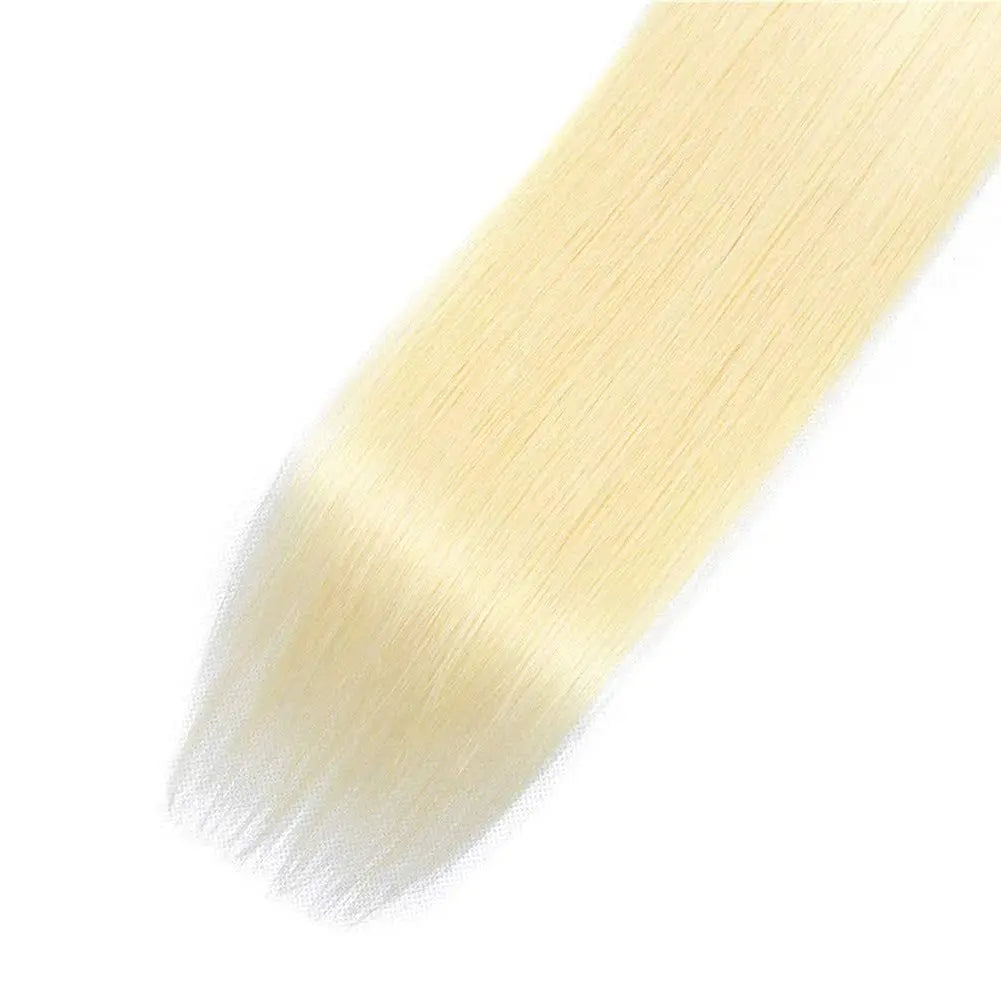 Blonde Human Hair 3 Bundles  Brazilian Straight Hair Bundle Honey Blonde Virgin Bundles Human Hair Extensions Weave 613 Color