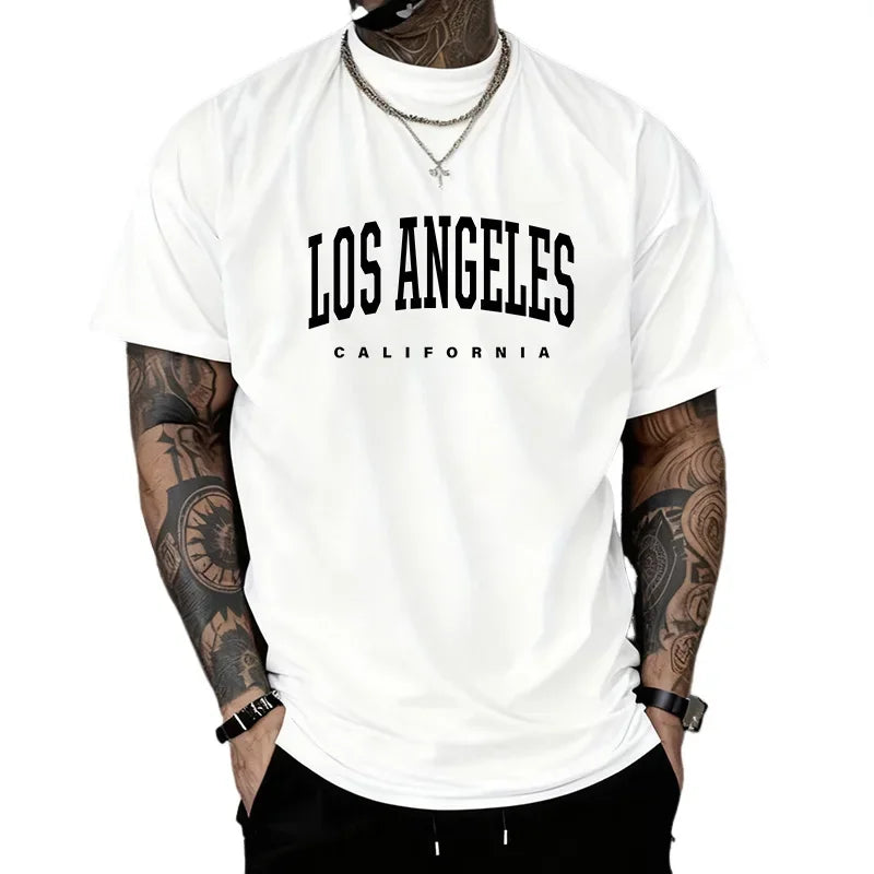 Summer Comfortable Daily Men T-shirts Outdoors Jogging Ventilate Simple Men's Cotton Loose Short Sleeve Fashion Casual Hot Sales