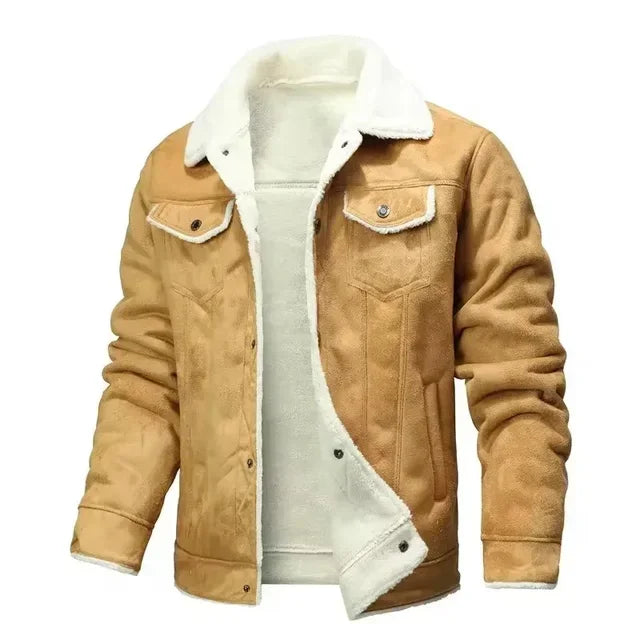 Men Clothing High Quality Male Thicken Leather Jacket Mens Warm Jacket Youth Fashion Casual Coat Winter Men Suede Leather Coat