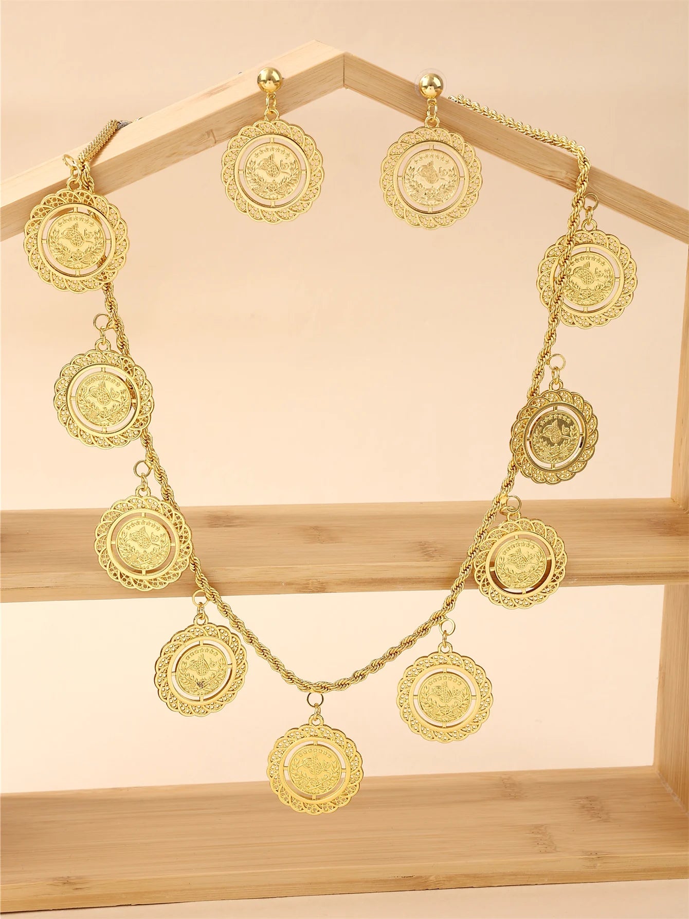 1 Set Simple, Fashionable & Luxurious Women's Jewelry Set (Necklace & Earrings), For Wedding, Party, Gala & Festival Accessories