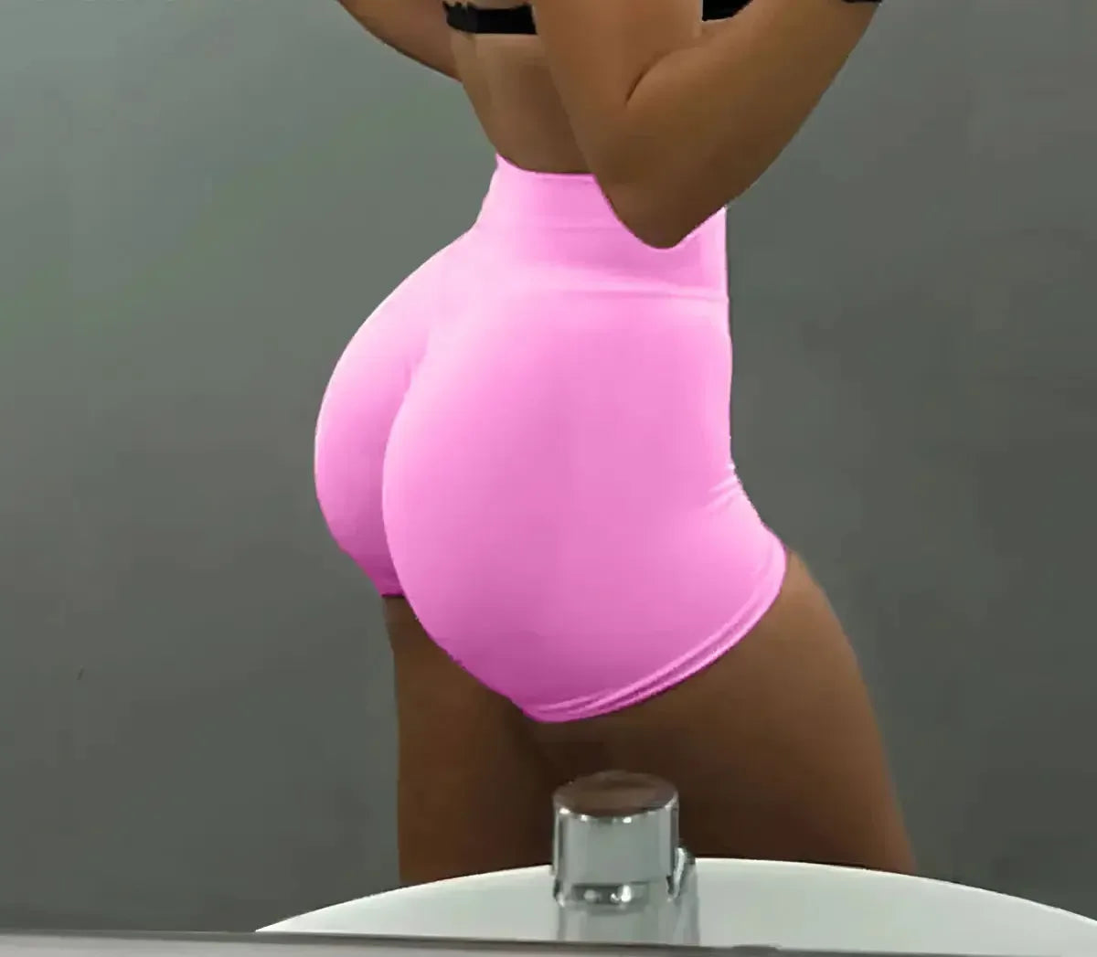 Seamless 4.5" Gym Shorts Woman Scrunch Butt Fitness