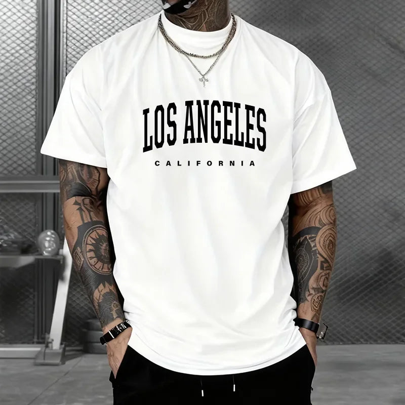 Summer Comfortable Daily Men T-shirts Outdoors Jogging Ventilate Simple Men's Cotton Loose Short Sleeve Fashion Casual Hot Sales