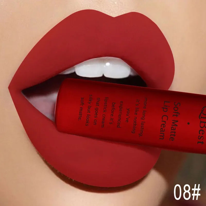 Matte Liquid Lipstick Waterproof Long Lasting Sexy Velvet Lip Gloss Nude Pigment Red Black Women Beauty Makeup Cosmetics