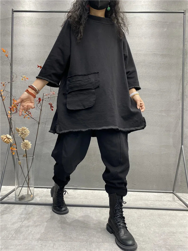 Women's Autumn Fashion Temperament Joker Long-sleeved Retro