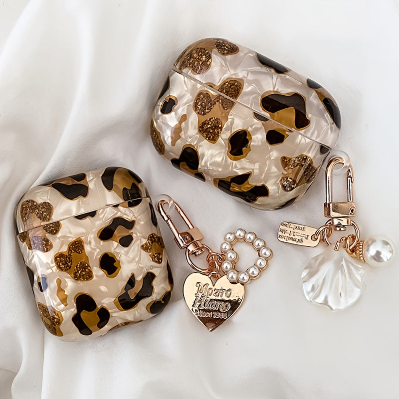 Stylish Leopard Print Earphone Sleeve with Hanging Chain - Perfect for Airpod1/2!